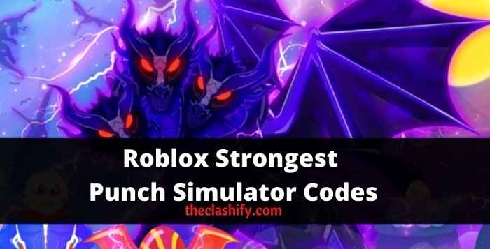 Roblox Strongest Punch Simulator Codes