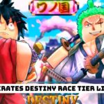 Pirates Destiny Race Tier List